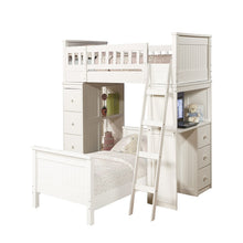 Load image into Gallery viewer, Willoughby Loft Twin Bed: Classic Design with Desk, Drawers, and Shelves for Versatile Use