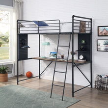 Load image into Gallery viewer, Cordelia Twin Loft Bed with Built-In Desk and Optional Slide - Space-Saving Solution for Kids&#39; Bedrooms