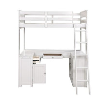 Load image into Gallery viewer, Ambar Twin Loft Bed w/Chest, Desk &amp; Bookcase in Light Gray ACME