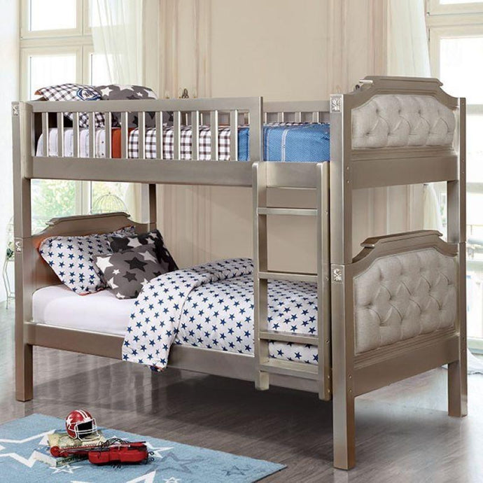 Beatrice Transitional Solid Wood Twin/Twin Bunk Bed Furniture of America