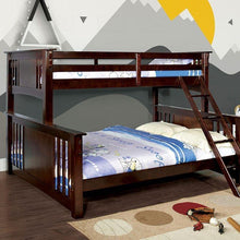 Load image into Gallery viewer, Beyer Cottage Solid Wood Bunk Bed in Oak Furniture of America
