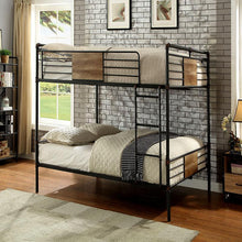 Load image into Gallery viewer, Brantley Bunk Bed in Sandy Black &amp; Dark Bronze Hand-Brushed ACME