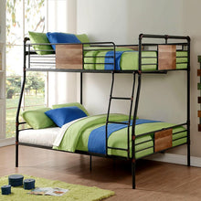Load image into Gallery viewer, Brantley Bunk Bed in Sandy Black &amp; Dark Bronze Hand-Brushed ACME