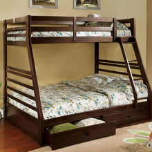Load image into Gallery viewer, California Transitional Twin/Full Solid Wood Bunk Bed Furniture of America