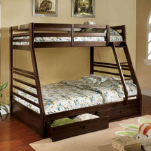 Load image into Gallery viewer, California Transitional Twin/Full Solid Wood Bunk Bed Furniture of America
