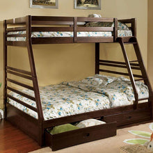 Load image into Gallery viewer, California Transitional Twin/Full Solid Wood Bunk Bed Furniture of America