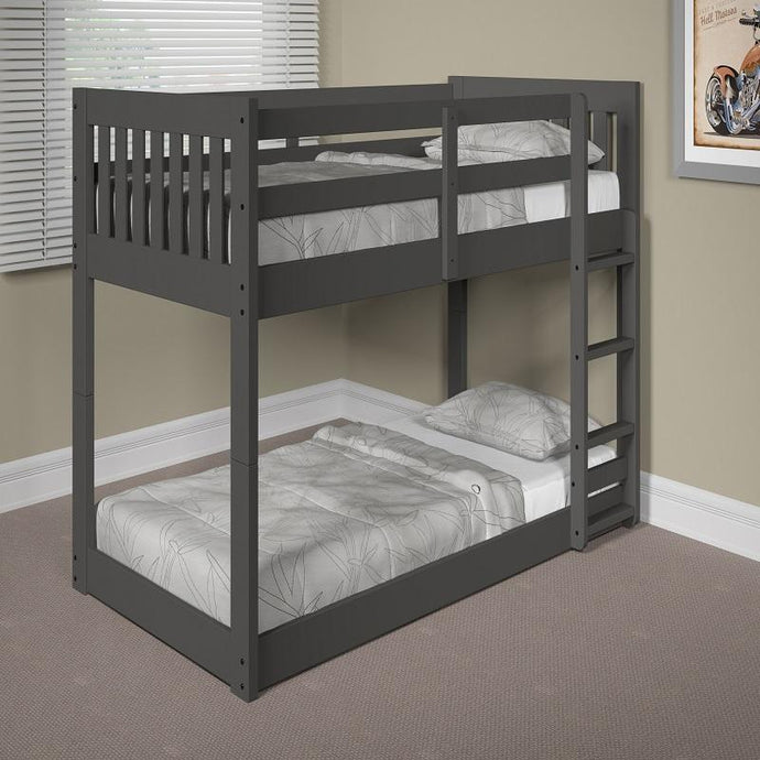 Camden Twin Over Twin Low Mission Bunk Bed Chelsea