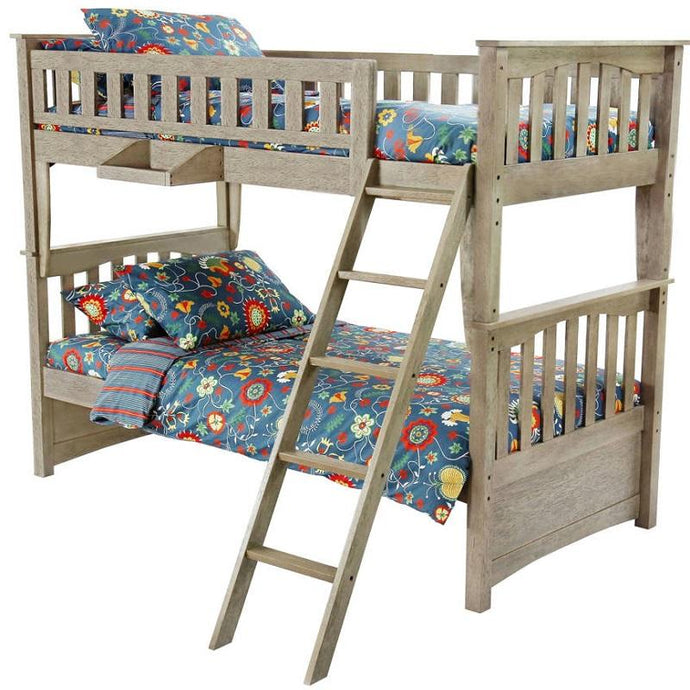 Chesapeake Sailboat Twin/Twin Bunk Bed in Brushed Driftwood Night & Day