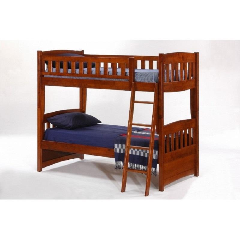 Cinnamon  Twin/Twin Bunk Bed Night & Day