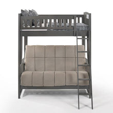 Load image into Gallery viewer, Cinnamon Twin/Full Futon Bunk Bed Night &amp; Day