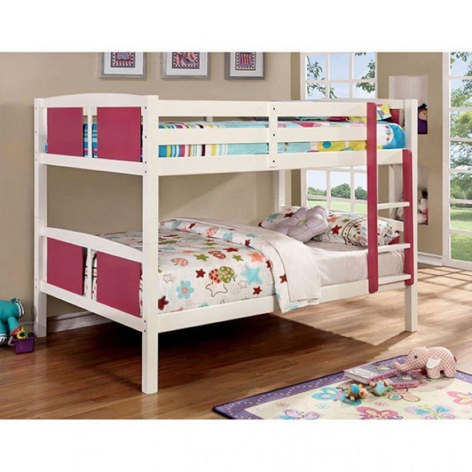 Corral Bunk Bed Transitional Solid Wood Bunk Bed Furniture of America