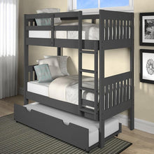 Load image into Gallery viewer, Dayton Twin Over Twin Mission Bunk Bed in Dark Gray Chelsea
