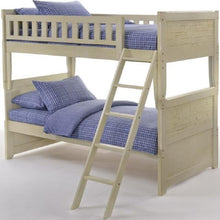 Load image into Gallery viewer, Dolphin Twin/Twin Bunk Bed in Buttercream Finish Night &amp; Day