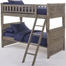 Load image into Gallery viewer, Dolphin Twin/Twin Bunk Bed in Buttercream Finish Night &amp; Day