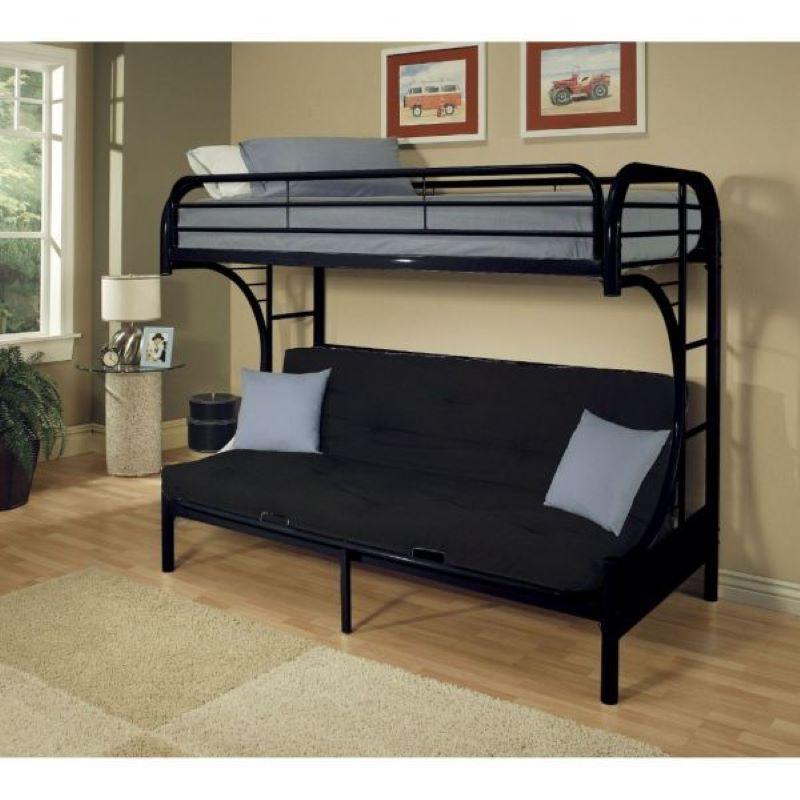 Eclipse Twin XL/Queen Futon Bunk Bed ACME