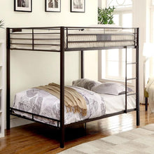 Load image into Gallery viewer, Kaleb Queen/Queen Bunk Bed in Sandy Black ACME