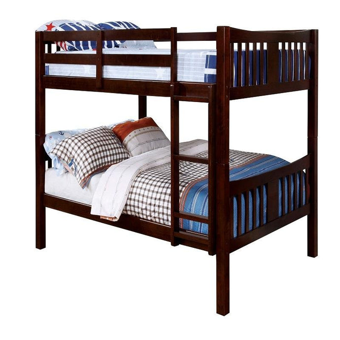 Khanjari Transitional Solid Wood Full/Full Bunk Bed Landhill Beds