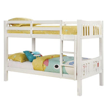 Load image into Gallery viewer, Khanjari Transitional Solid Wood Twin over Twin Bunk Bed Furniture of America