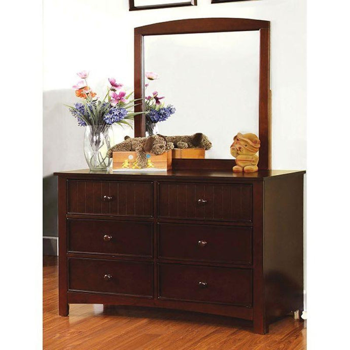 OMNUS Dresser - Dark Walnut Furniture of America