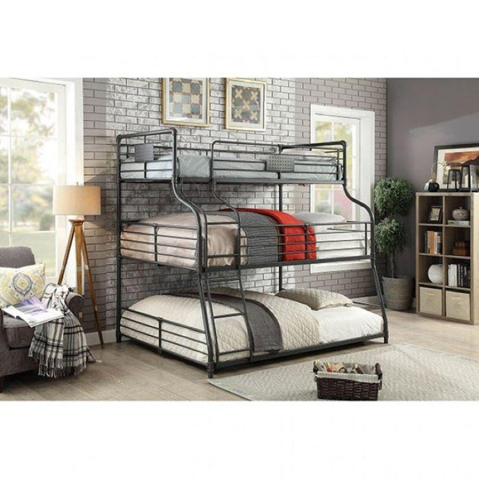 Olga Industrial Metal Twin/Full/Queen Bunk Bed Furniture of America