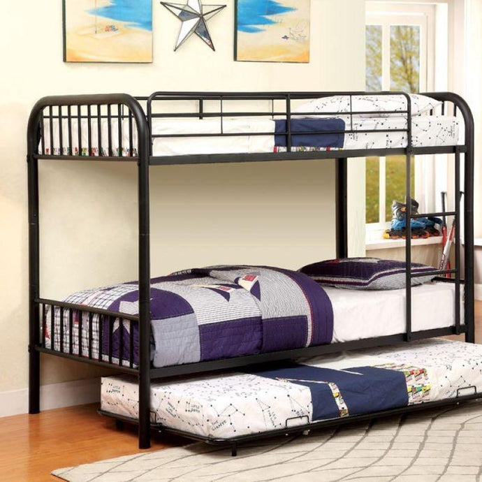 Rainbow Contemporary Twin/Twin Metal Bunk Bed Furniture of America