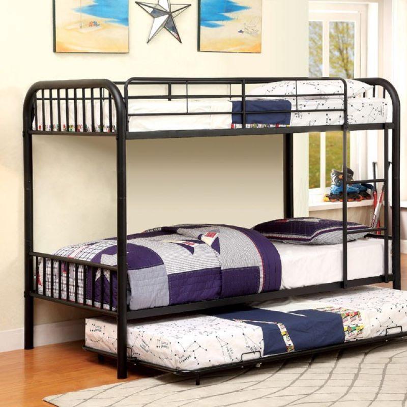 Rainbow Contemporary Twin/Twin Metal Bunk Bed Furniture of America