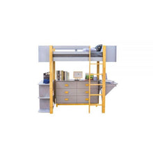 Load image into Gallery viewer, Saiyan Loft Bed w/Desk &amp; Bookshelf in Gray &amp; Natural ACME