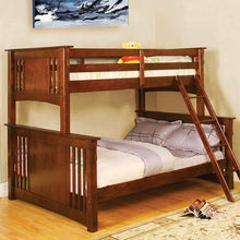 Load image into Gallery viewer, Spring Creek Cottage Solid Wood Twin/Full Bunk Bed Furniture of America