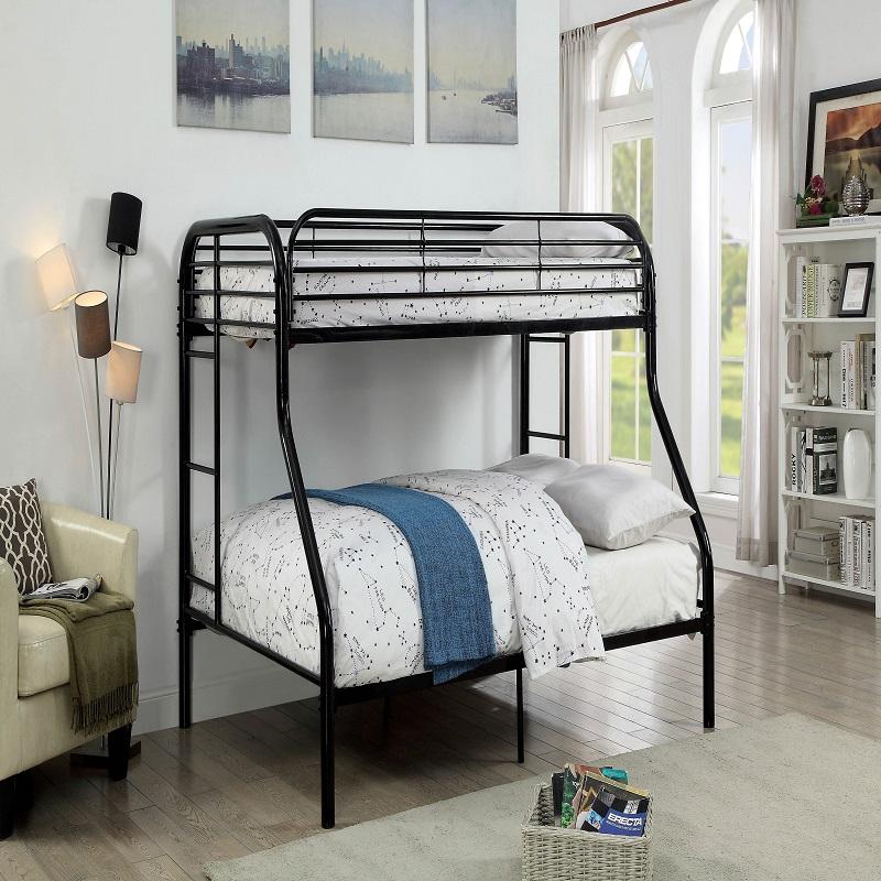 Teledona Transitional Metal Twin over Full Bunk Bed Furniture of America