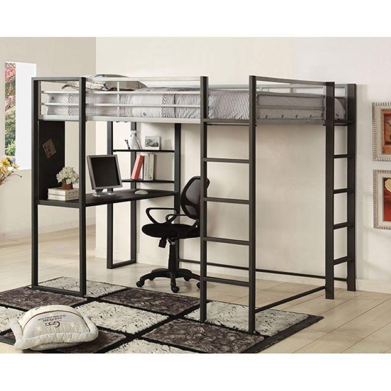The SHERMAN Contemporary Metal Bunk Bed CM-BK1098 Furniture of America
