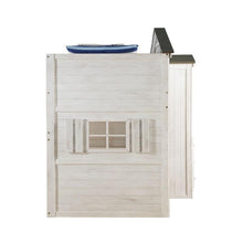 Load image into Gallery viewer, Tree House Loft Bed Twin Size, Weathered White &amp; Washed Gray ACME