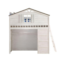 Load image into Gallery viewer, Tree House Loft Bed Twin Size, Weathered White &amp; Washed Gray ACME