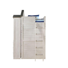 Load image into Gallery viewer, Tree House Loft Bed Twin Size, Weathered White &amp; Washed Gray ACME