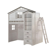 Load image into Gallery viewer, Tree House Loft Bed Twin Size, Weathered White &amp; Washed Gray ACME